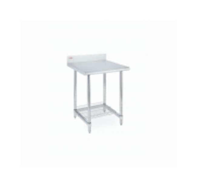 Stainless Lab Worktable, Stainless Top, With Backsplash and 3Sided